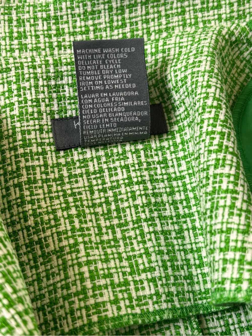 VTG Koret 3 Piece Pantsuit Set Green White Tweed 8P NWT Deadstock Matching Set